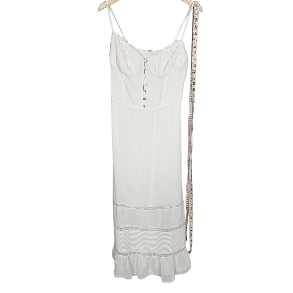 Reformation Harvest Dress White Midi Size 10 - Picture 6 of 10